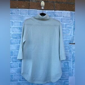 NAADAM MINT GREEN Turtleneck Sweater Poncho